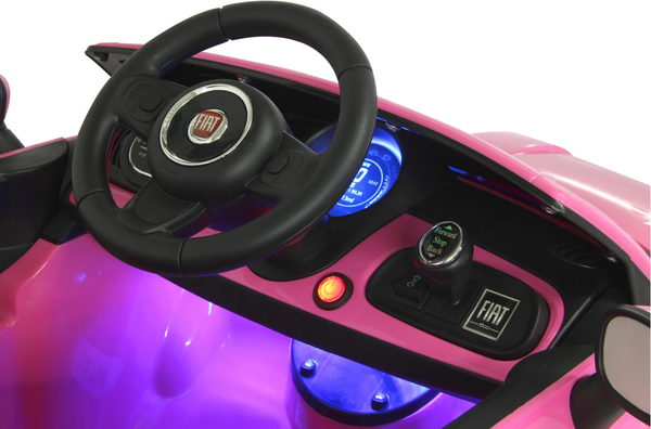 Coche Electrico Infantil Fiat 500 Fucsia 12v